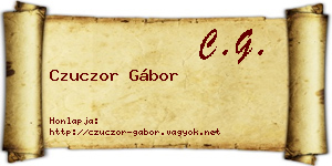 Czuczor Gábor névjegykártya